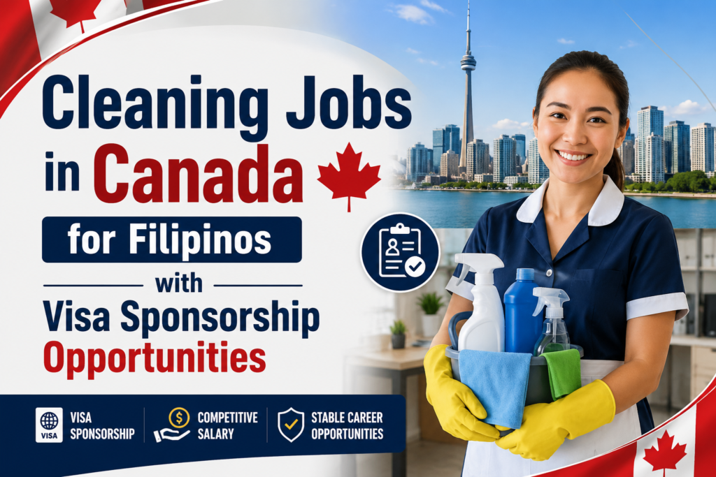 Cleaning Jobs in Canada for Filipinos with Visa Sponsorship Opportunities